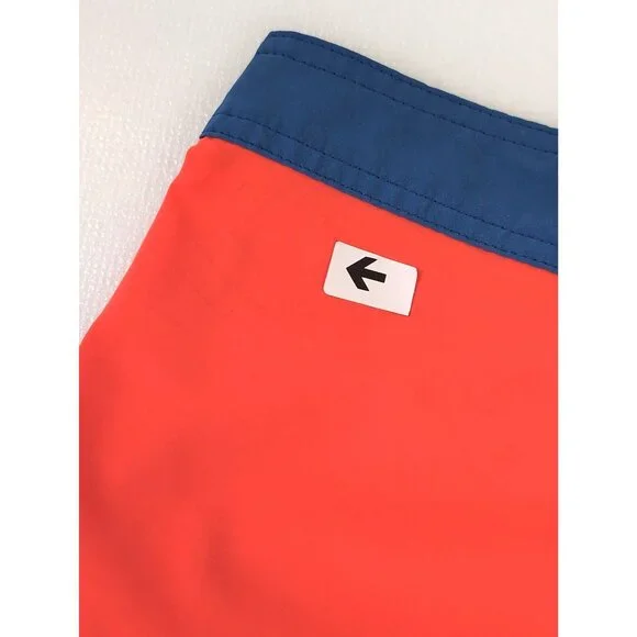 Hurley‎ Phantom Board Shorts Mens 36 Orange Blue Quick Dry Swim Beach Surf - Picture 4 of 10